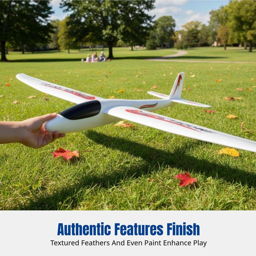 HandThrown Glider Plane for Kids, Large Fixed Wing Assembly, Outdoor Toy