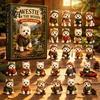 Limited Collection Dog Toys Westie in The Woods Advent Calendar, 24-Day Christmas Countdown Animal Theme Blind Box Calendar Figure Set, West Highland