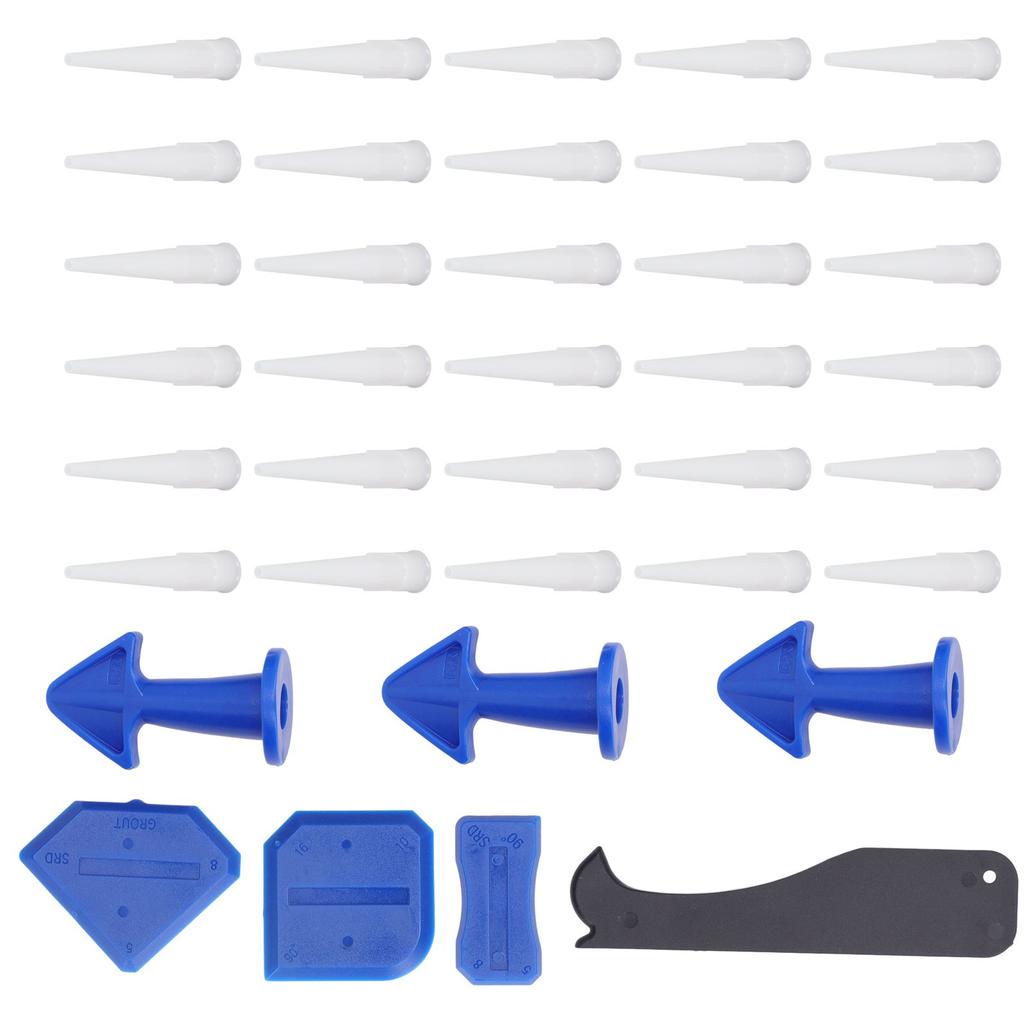 Dichtwerkzeug-Set Dichtmittel Finishing Silikon Düsen Schaberplatten Set für Küche Bad Boden