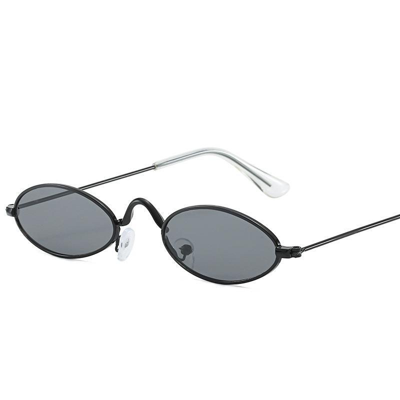 European and American small frame oval sunglasses metal marine sunglasses trendy street fashion glasses
