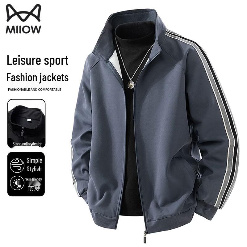 MiiOW Men s 2025 Autumn/Winter Stand Collar Sports Jacket L