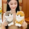 Cotton Realistic Stuffed Cat Doll Meow Sound Effect Simulated Cat Plushie  Home Decoration