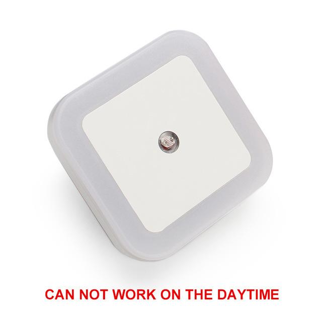 EU US Plug-in LED Night Light With Lighting Sensor Control Energy Saving Kids Bedside Light Toilet Wall Lamp For Bedroom Home