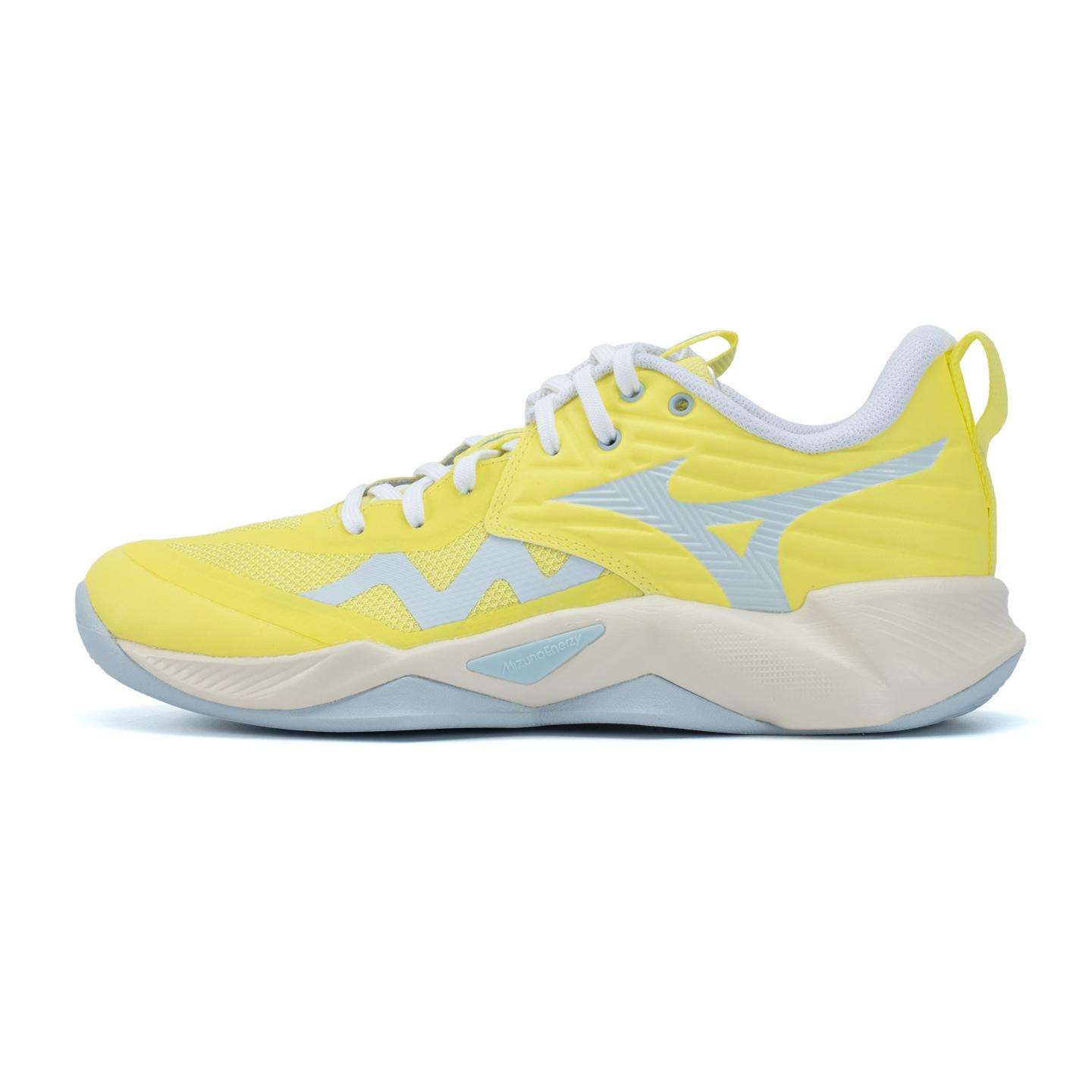 Mizuno WAVE MOMENTUM PRO Volleyball Shoes Unisex Low Top Yellow/Blue V1GC254075 36