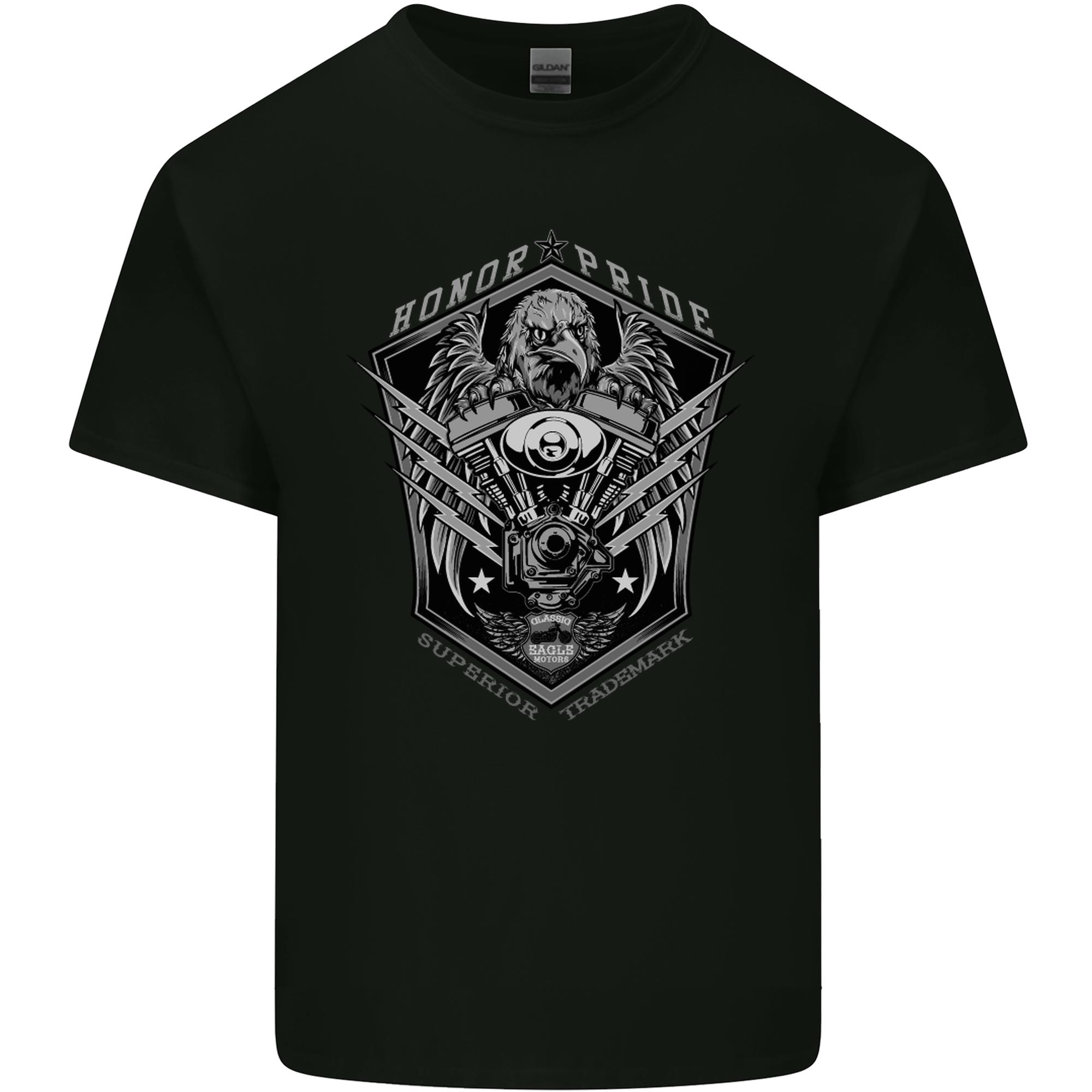 Honour Pride Eagle Motorbike Motorcycle Unisexs Light Cotton TShirt S