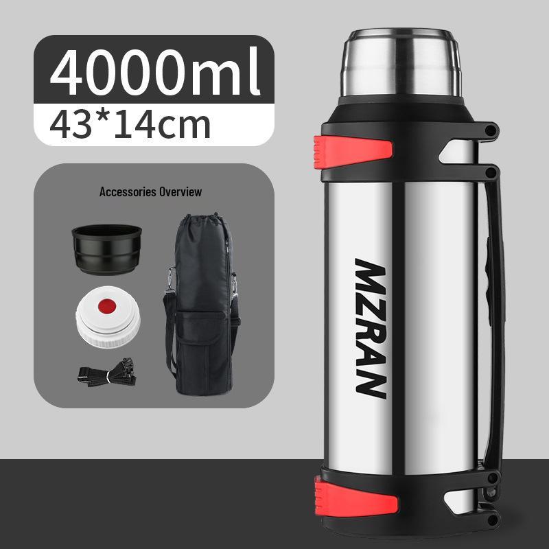 4L Stainless Steel Travel Thermos Mug for Men - Large Capacity Car Kettle Flask
