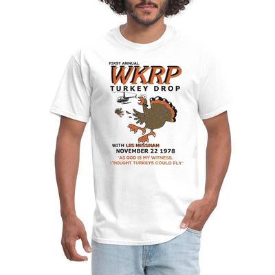WKRP Lâcher de Dinde Avec Les Nessman T-Shirt Homme Thanksgiving