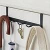 1Pcs Space-Saving 5-Hook Door Hanger - Easy Install, Contemporary Style, Durable Storage for Coats