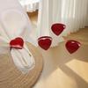 4Pcs Valentine'S Day Love Napkin Circle Dining Table Heart Shaped Tissue Buckle Wine Bouquet Ring Party Decoration Ornament