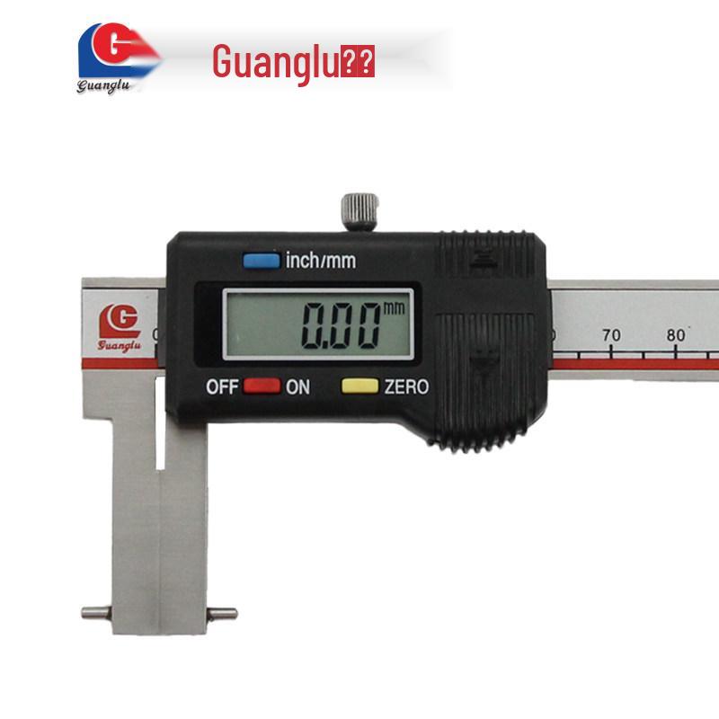 Flat/Cylindrical Head Digital Caliper with Inner Groove, 150-300mm Range, Vernier Scale Cylindrical Head 24-150mm Jaw Length 30mm