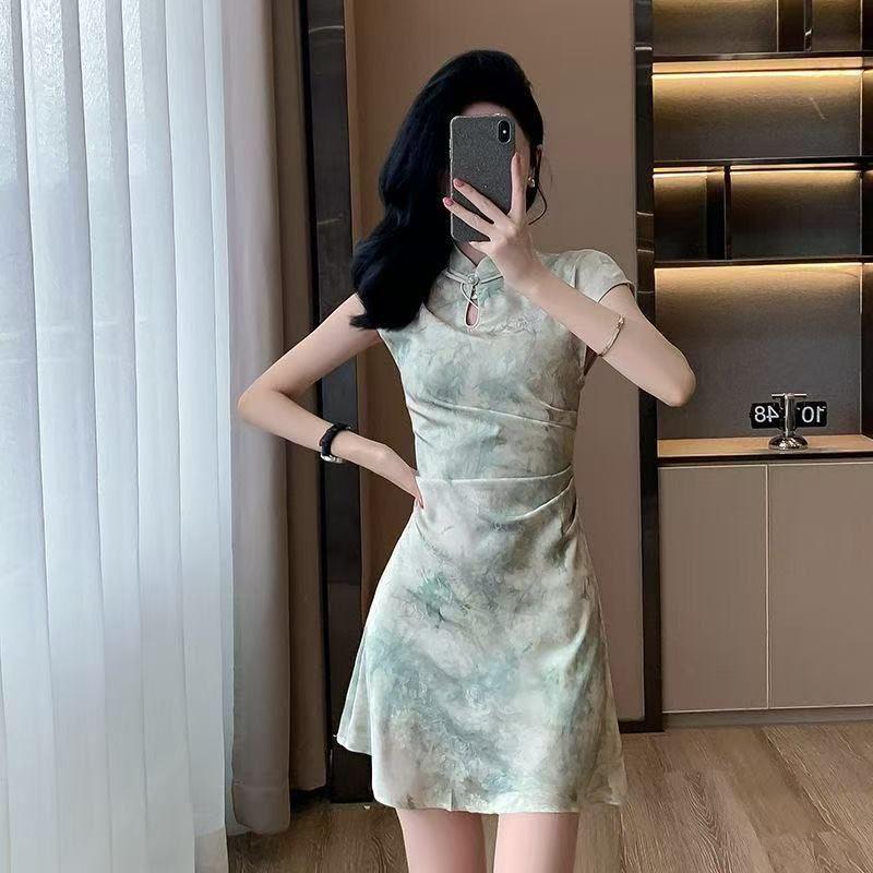 New Summer Cheongsam Dress - Women's Chinese-Style Short Skirt