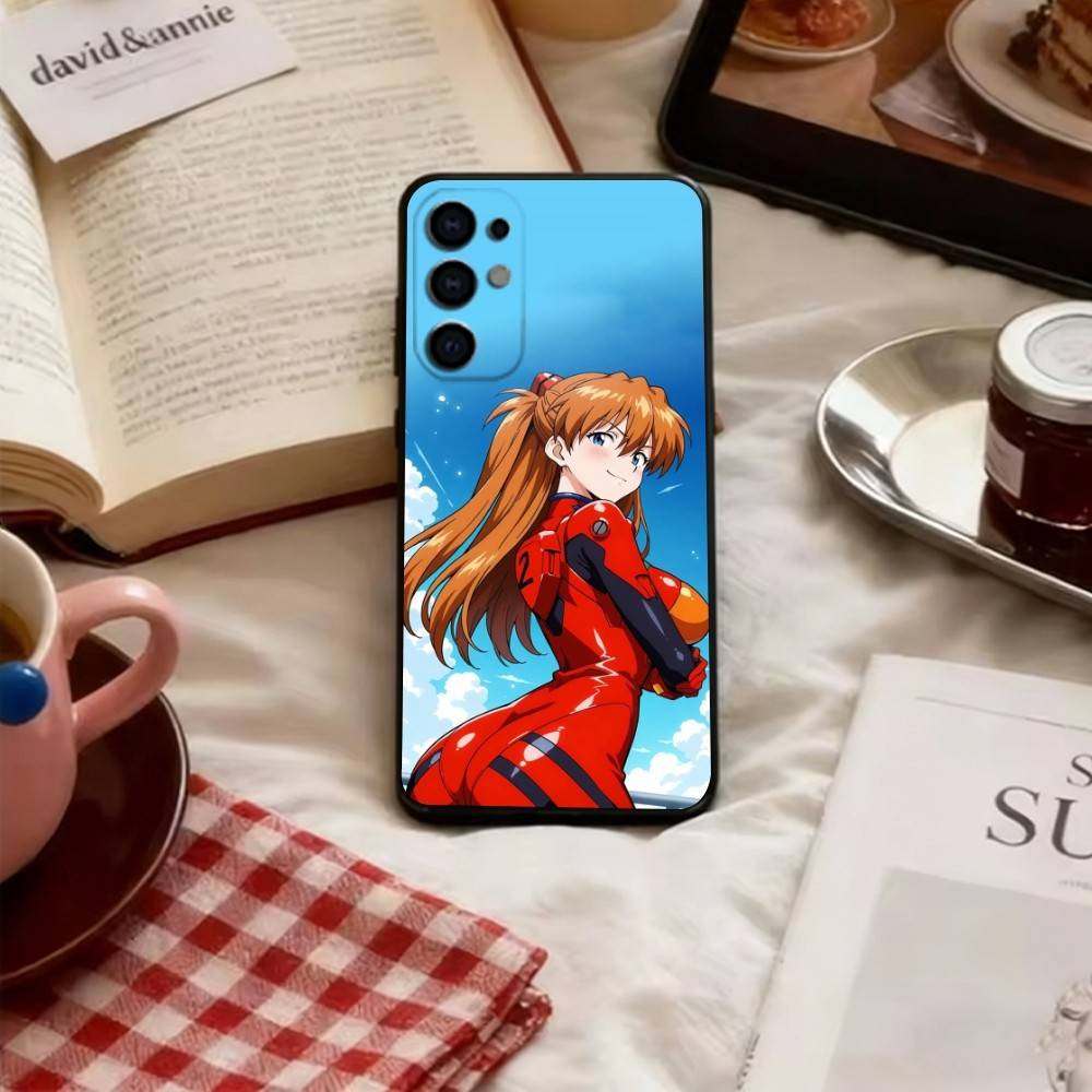 EVA Soryu Asuka Langley Phone Case For Samsung S25,S24,S21,S22,S23,S30,Ultra,S20,Plus,Fe,Lite,Note,10,Soft Black Cover