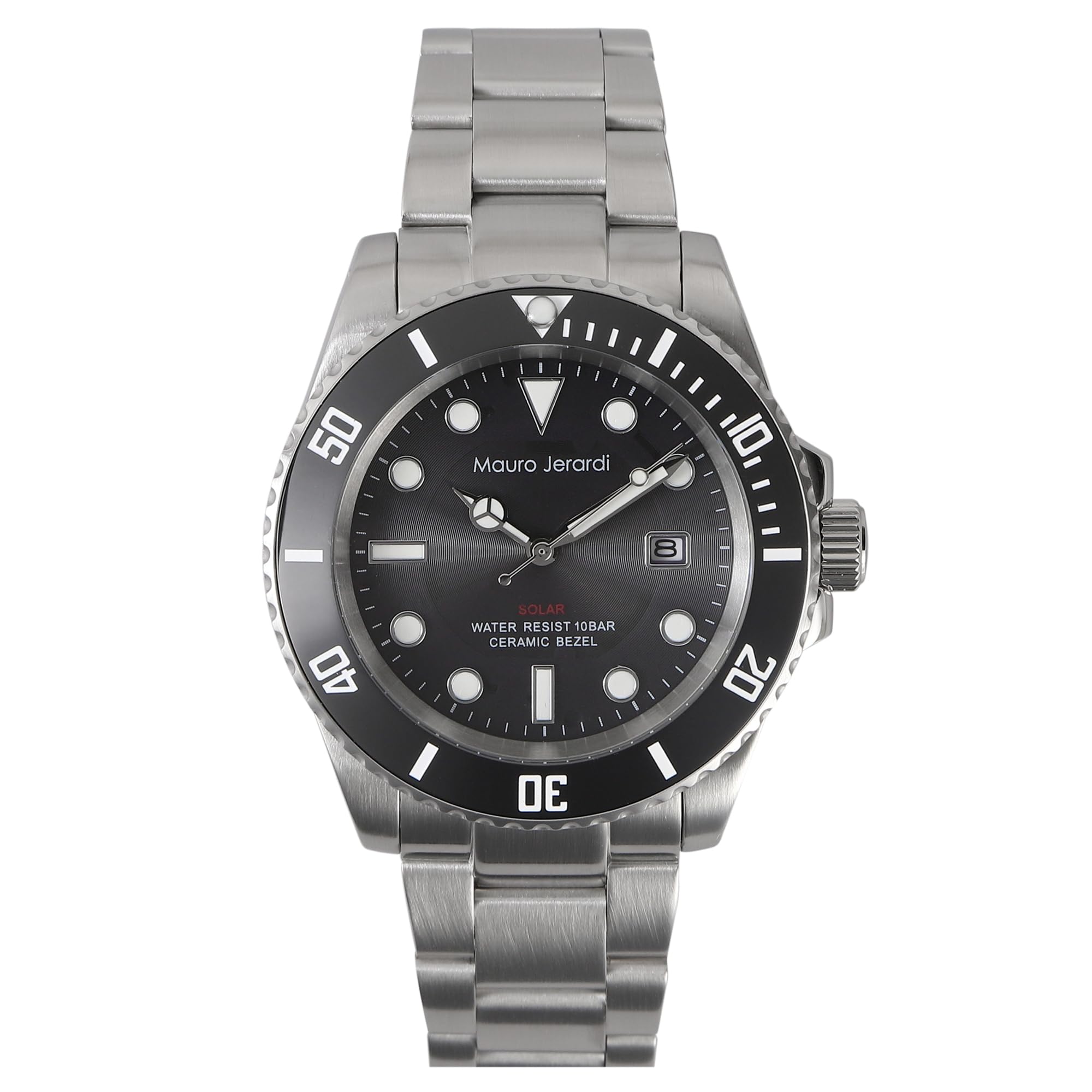 

[Mauro Geraldi] Solar Watch MJ071-1 Men s 10 ATM Water Resistant Stainless Steel Bracelet