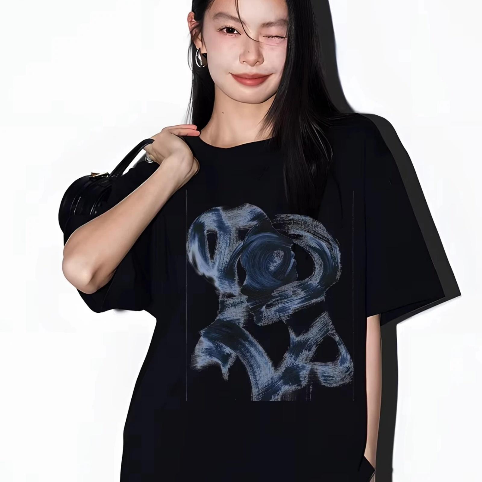 

2025 Korean and Japanese Harajuku Plus Size Street Women s Art Printed T-shirt Men s and Women s Short Sleeved Y2K Top T-shirt XXXXXL різнокольоровий