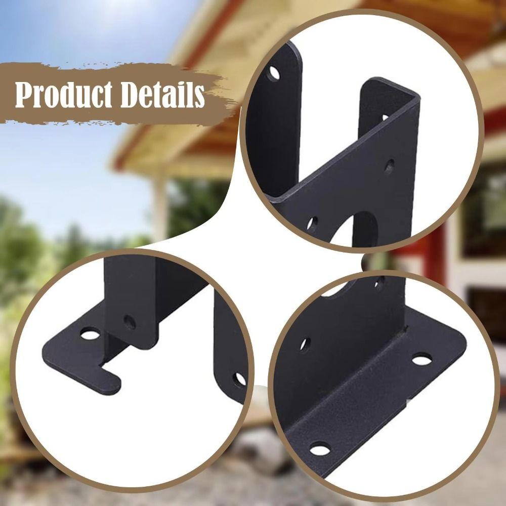 2pcs Easy Installation Wood Fence Pergola Brackets Sturdy Support Wood Fence Post  Home Outdoor