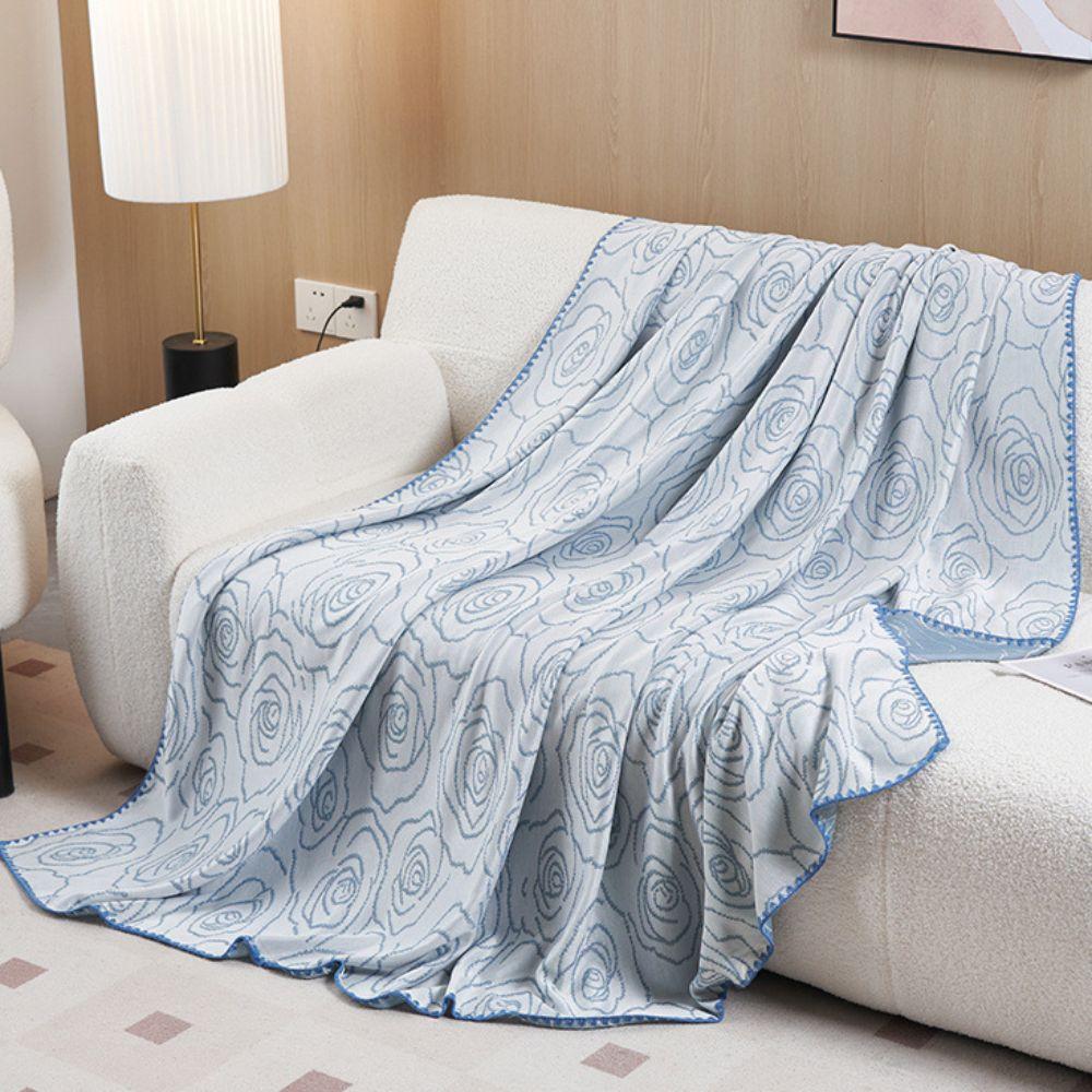 Breathable Cool Feeling Summer Blanket Thin Nap Blanket Multi-functional Sofa Towel Children