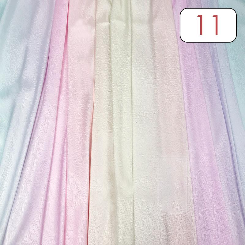 1 Meter Ancient Style Rainbow Gradient Fabric 120D Jacquard Multi-Tones Ombre Tulle Fabric For Sewing Hanfu Dress Stage Costume