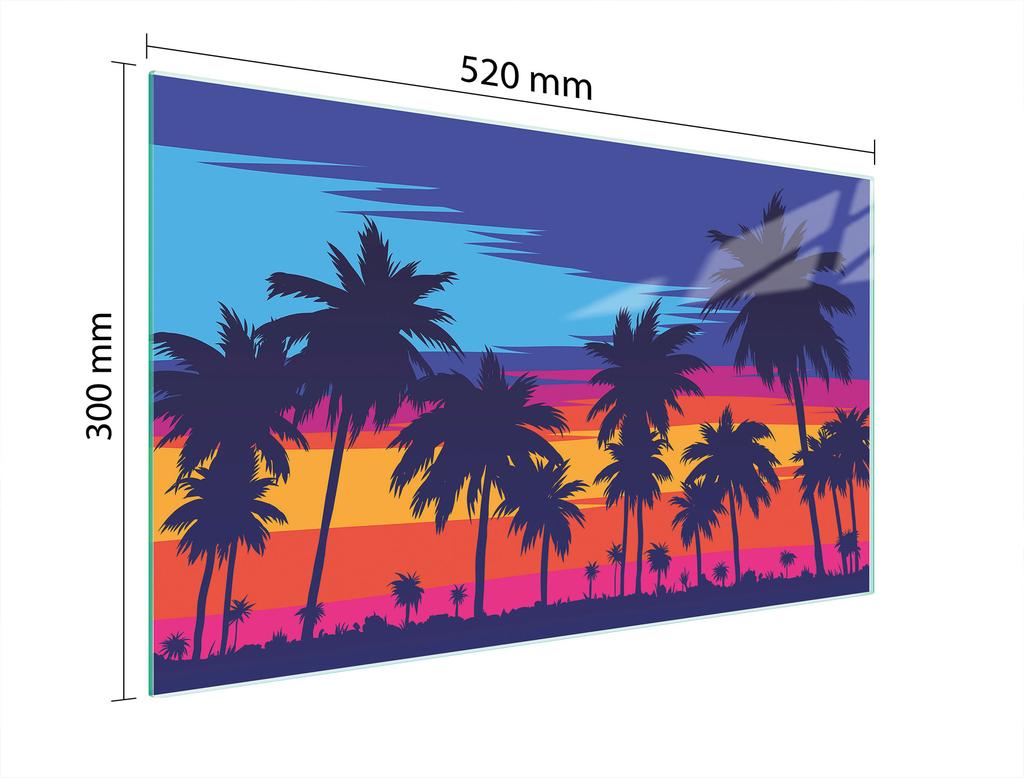 SZKLANA DESKA DO KROJENIA 52x30 PALMY