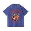 T-shirt da uomo in cotone alla moda Harajuku Vacanza Estate Manica corta Girocollo Polpo Ubriaco Lavaggio Vintage Design Giapponese T-shirt