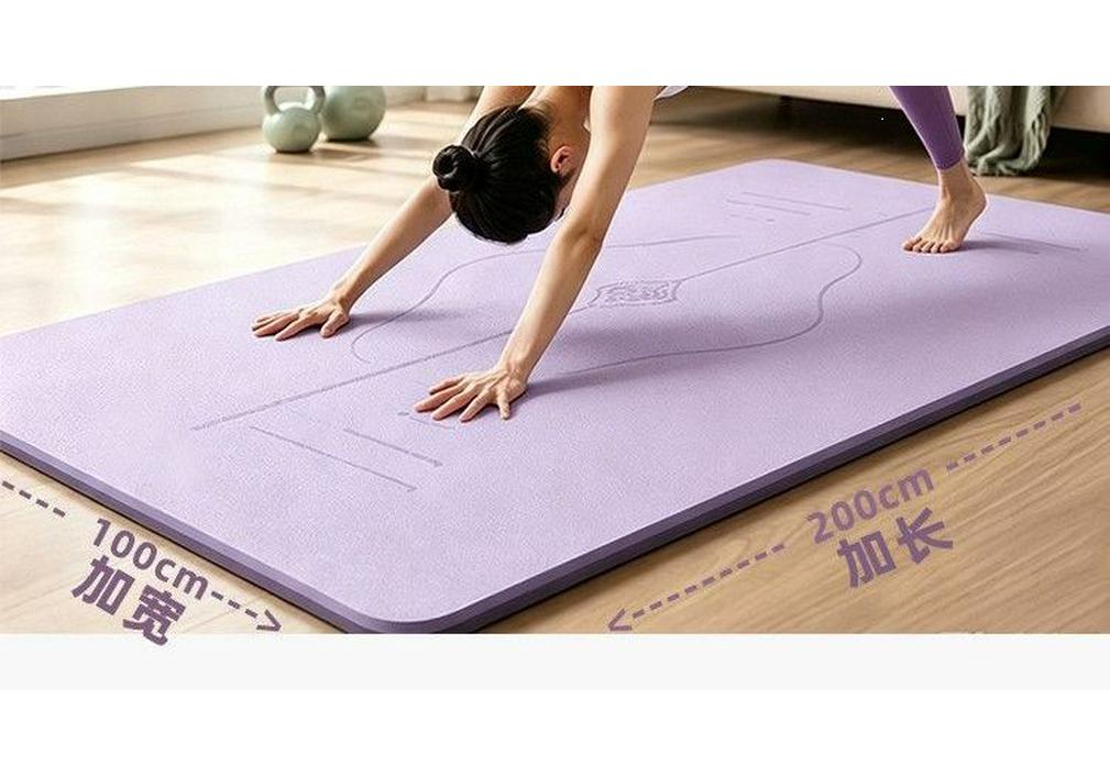 2026 Women's TPE Non-Slip Thickened Yoga Mat - Shock Absorbing & Sound Insulating