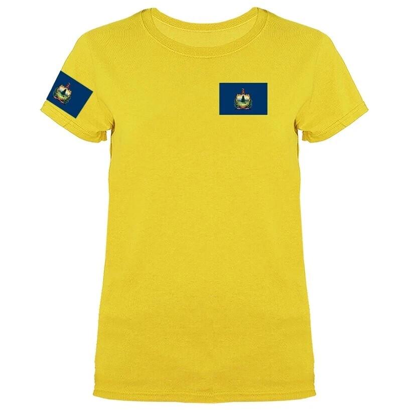 State of Vermont Flag Crest Women s  T-shirt Unisex T-Shirt XXXL