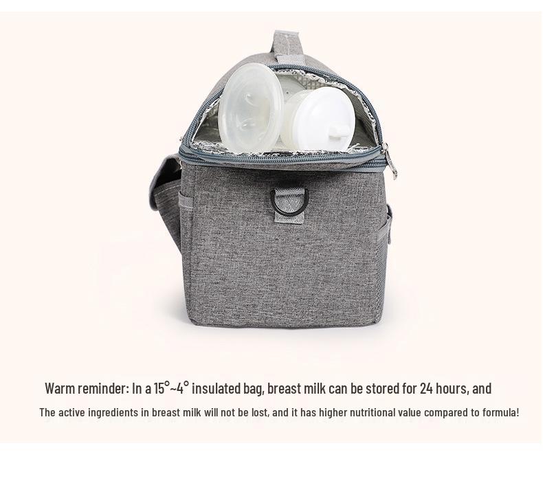 Portable Insulated Breast Milk Storage Bag with Ice Pack - Blue
