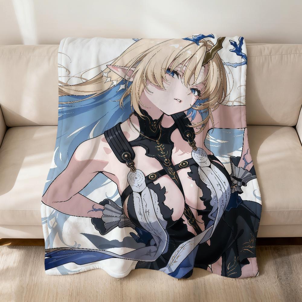 game Wuthering Waves Cartethyia Flannel soft warm plush blanket for sofa living room pet hogar bedroom gift home Car portable