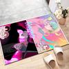 Custom KPop Demon Hunters Mat Personalized Name, Polyester Washable Indoor Entryway Rug, Gift for Christmas, Easter, Thanksgiving Day