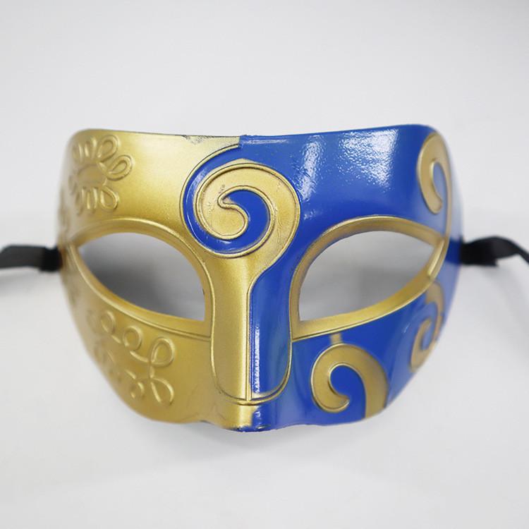 Halloween Mask Plastic Dual Color Carved Headpiece For Costume Party And Theatrical Performance