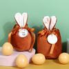 Velvet Easter Bunny Rabbits Bags Cute Bunny Gift Packing Bags Dropshipping Rabbit Chocolate Candy Bags Wedding Birthday Party