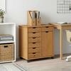 Rollcontainer Honigbraun 63,5 x 39 x 65,5 cm Massivholz Kiefer