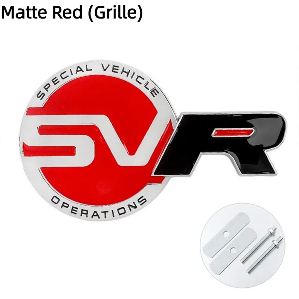 3D kovové logo SVR emblém zadní části kufru auta, samolepka na přední masku chladiče pro Range Rover Discovery, Defender, EVOQUE, příslušenství