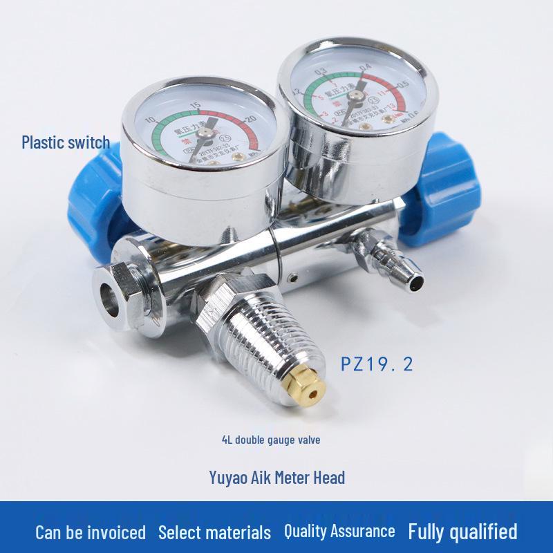 Household Oxygen Cylinder with Single Pressure Gauge Valve