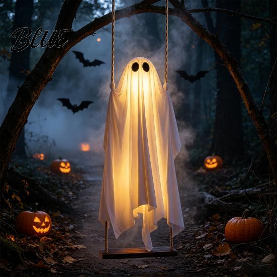 Halloween Outdoor Hanging Front Door Decoration Ornament Swing Decorations Ghost for Spooky Porch Yard Garden Weather Resistant Party Props