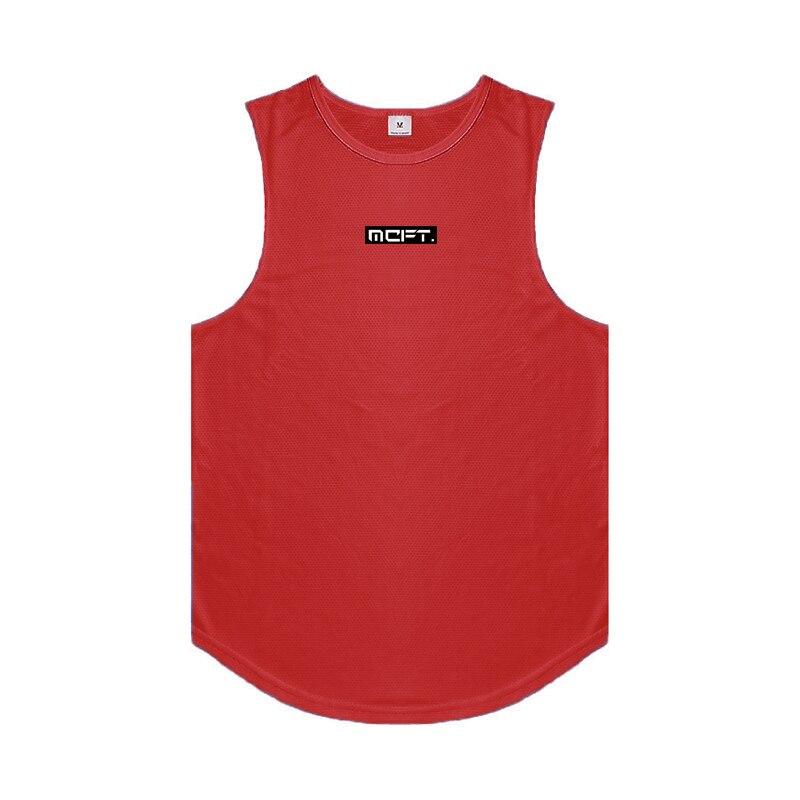 Muscleguys Men’s Professional Gym Bodybuilding Tank Top Breathable Comfortable Sleeveless T-shirt Fitness Vest Skin-friendly Soft Singlet
