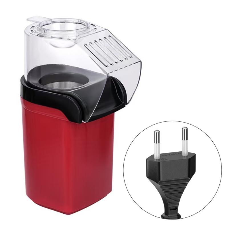 Small Popcorn Popper Machine Automatic Compact Design Fast Heating Oil Proof Snack Maker Plastic Texture for Kitchen
