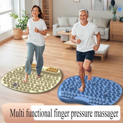 Fingerdruckbrett mit Rollenfußmassage-Fußpolster für den Heimgebrauch, Fußmassage-Akupressur-Massagegerät mit Meridian- und Fußpedalfunktion