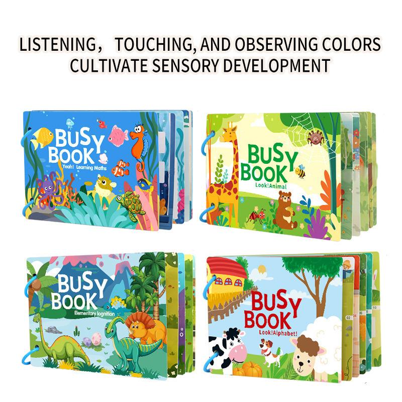 Montessori Baby Busy Book My First Quiet Book Toys for Children Paste Matching Puzzle Game Early Learning Education Toys