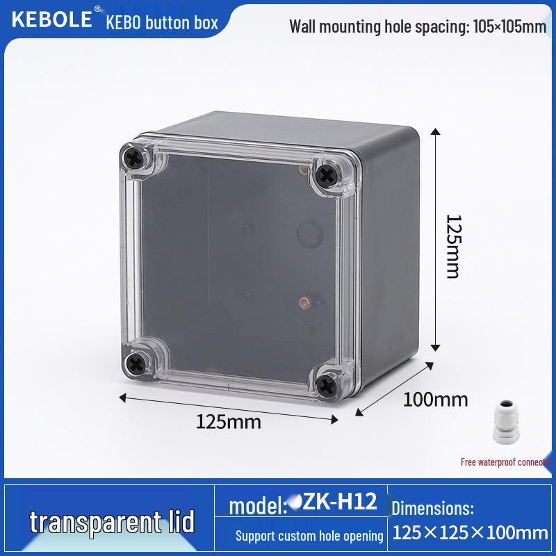 Transparent Waterproof ABS Plastic Junction Box for Indoor/Outdoor Power Supply & Monitor
