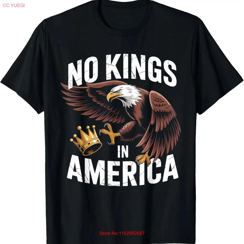 No Kings In America Eagle We The People T Shirt Vintage Designer Clothes Slightly Homme Graphic Comfortable Stylish