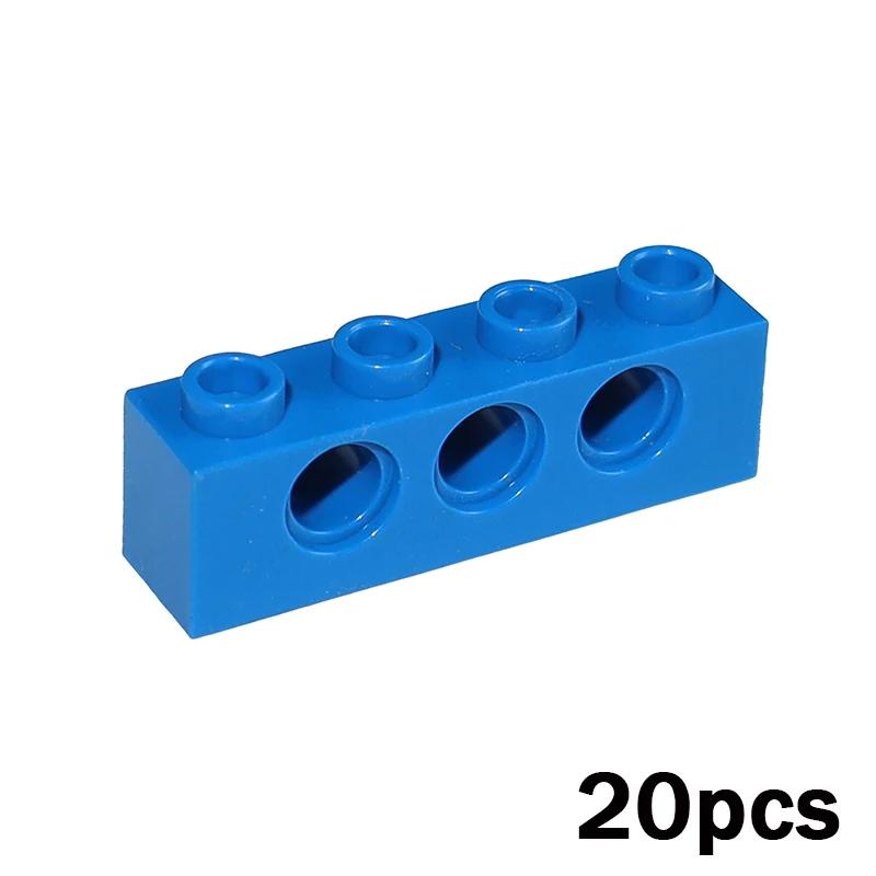 Brick 1x4 with 3 Holes MOC Technical Assemble Particles 3701 DIY Building Blocks Educational Toy for Kids