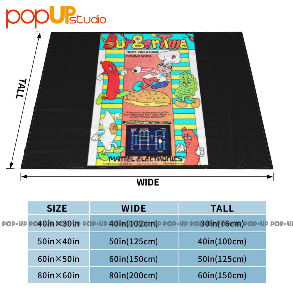 Burger Time Videogame Arcade Anni 80 Commodore Ultra-Soft Blanket Quilt Winter Sofa Cover Bed Covers