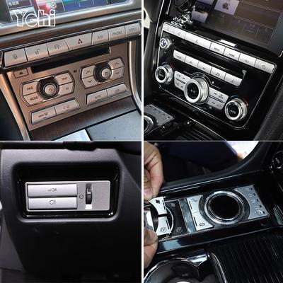For Jaguar XF XJ 2010-2019 Car Modified Interior Car Steering Wheel Multimedia Gear Button Decoration Sticker Car Accessories