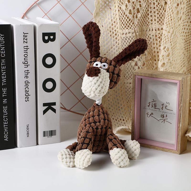 

Cute Cartoon Corn Fluff Donkey Dog Toys, Cotton Rope Durable Pet Toys, Sound-making Interactive and Boring Products коричневый