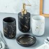 Nordic Matte Gold Ceramics Bathroom Accessories Set Soap Dispenser/Toothbrush Holder/Tumbler/Soap Dish luxurious Washing Set