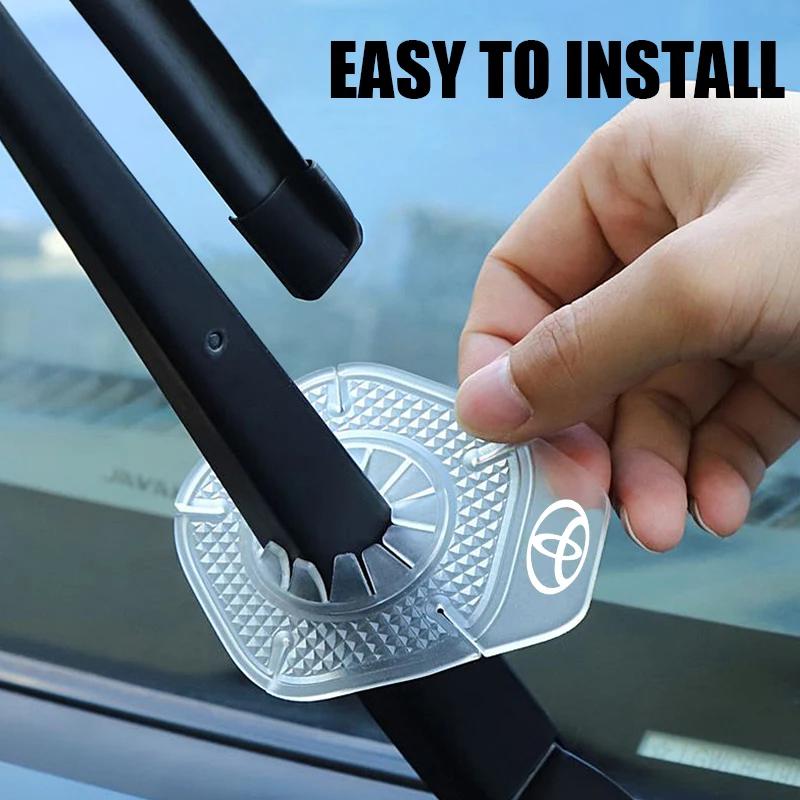 LATE7 2pcs Car stickers Windshield Wiper Protective Cover leaf-proof dust cover For Toyota Verso Fortuner Supra Corolla Camry
