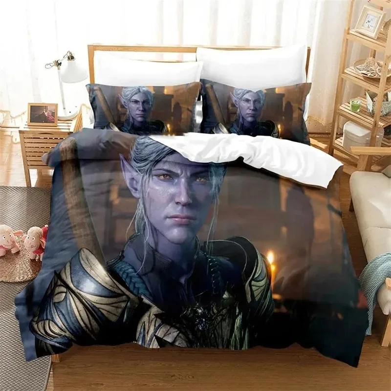 Baldurs Gate 3 Game 3D New Duvet Cover Pillowcase Bedding Set Adult Boy Girl Bedroom Decoration Children Single Double Large