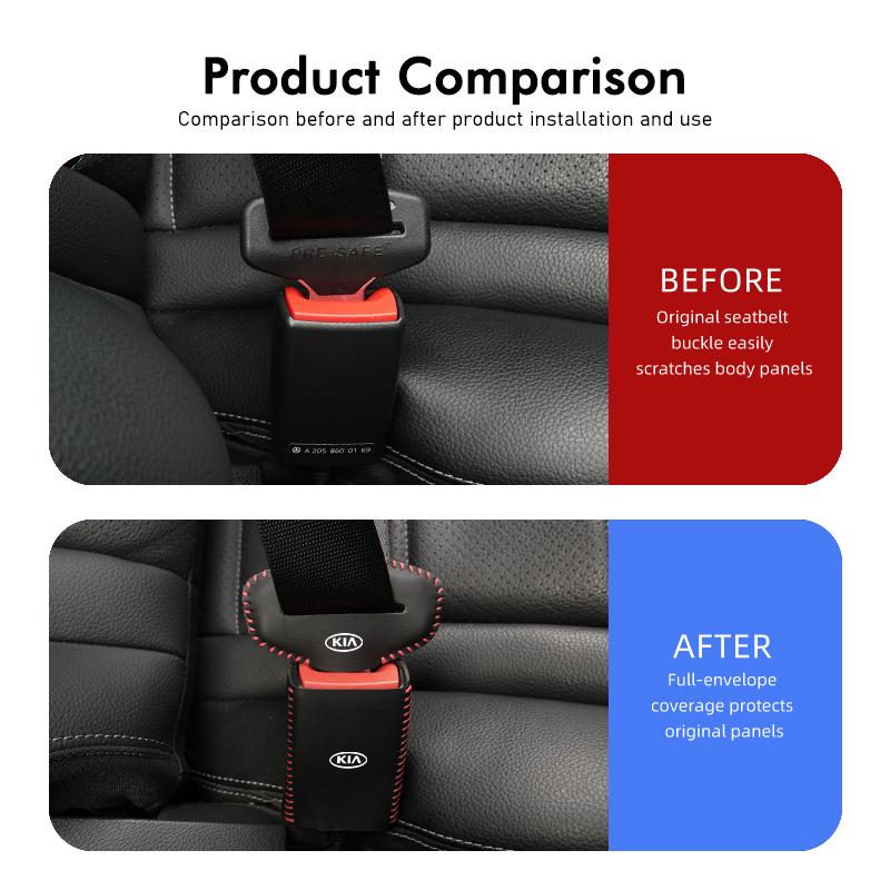 Universal Car Seat Belt Buckle Clip Protector Anti-Scratch Cover For KIA K5 K2 Rio Optima Sportage Venga Sorento Stonic Forte