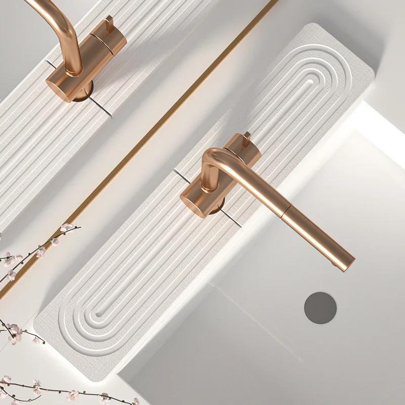 Diatom Mud Water-absorbing Quick-drying Hard Mat Kitchen Bathroom Sink Hand Wash Mat