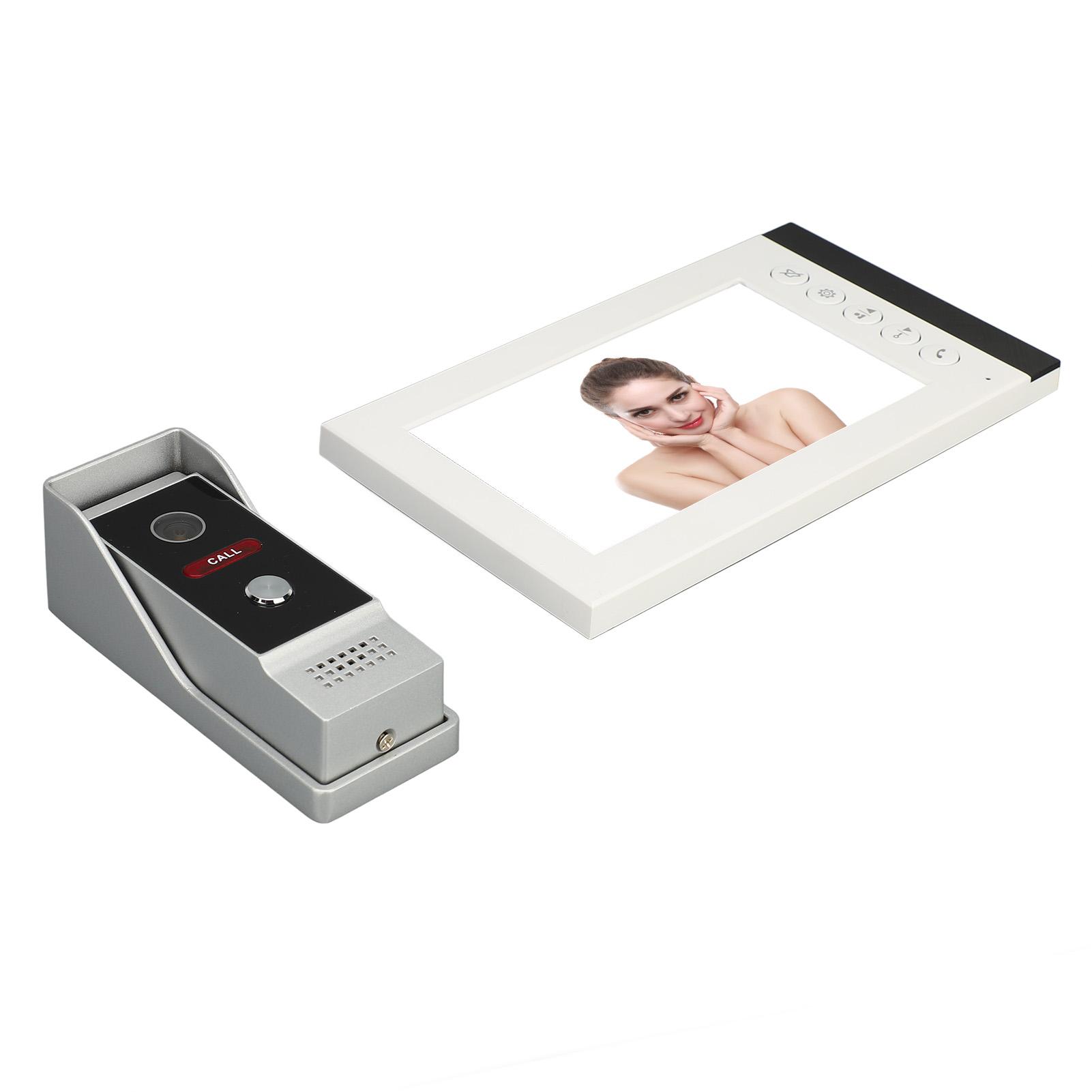 

7-дюймовый 4-проводной видеодомофон HD Ночное видение 110 градусов Обзор 2.0 МП Камера Система сигнализации IP65 Водонепроницаемый